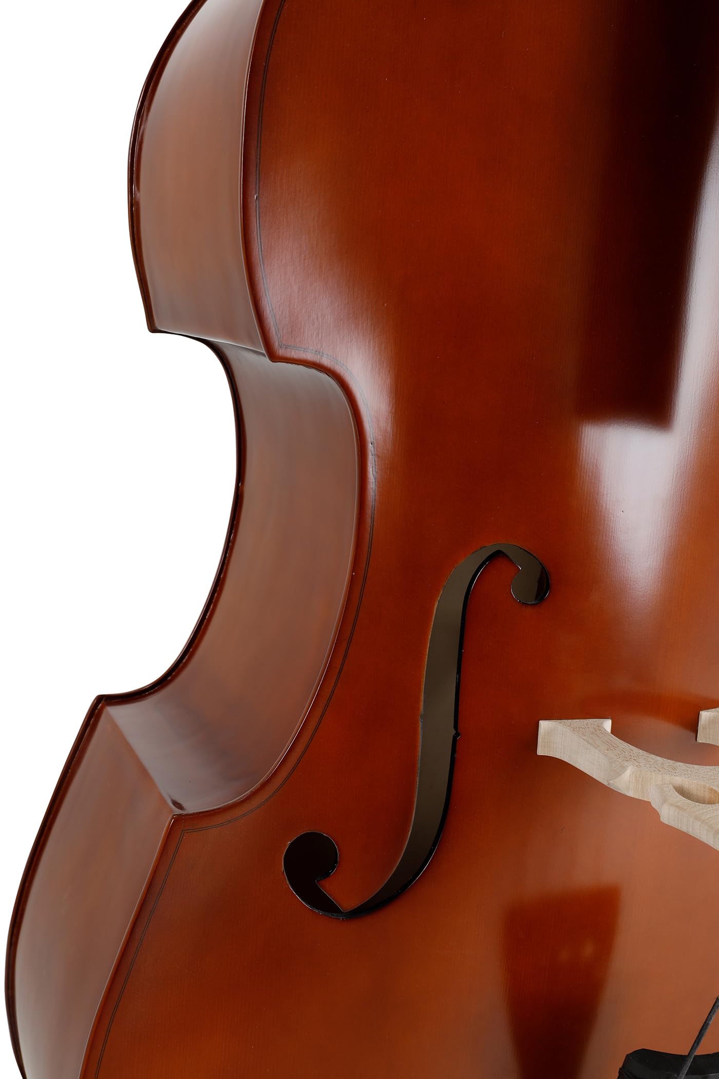 Contrabbasso GEWA - Basic Line 1/16 - tavola in abete laminato - fondo/fasce in acero laminato - forma a viola - marrone dorato - pronto per suonare