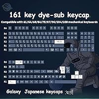 Vista 2 de Hyekit Teclas personalizadas - Tecla PBT, perfil de cereza, tinte submarino, teclas japonesas, 6.25u, 7u, 161 teclas, para teclado mecánico, diseños