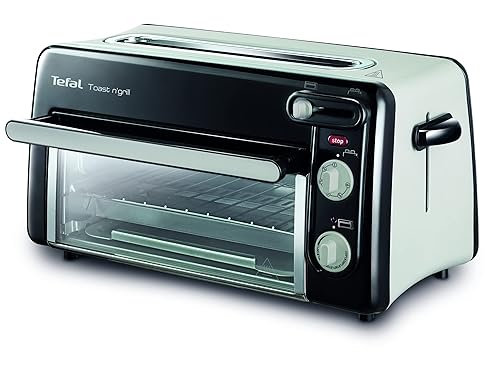 Tefal Grille-pain et mini-four 2-en-1, Acier inoxydable, Longue fente pour