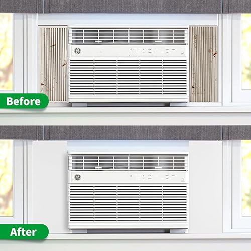 Miniatura 4 de Panel aislado lateral de aire acondicionado de ventana, aislamiento térmico y corrientes de aire de invierno, material de espuma aislante, 2 piezas