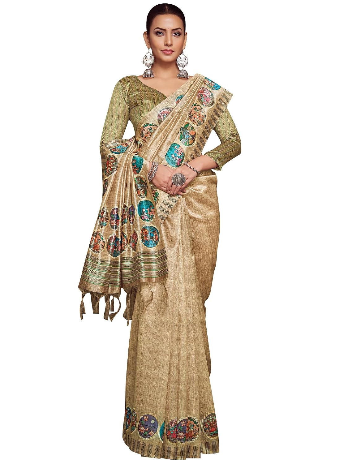 AKHILAM Women's Kantha work Floral Embroidered Handloom Pure Cotton Saree - Review, Price and Buying Guide