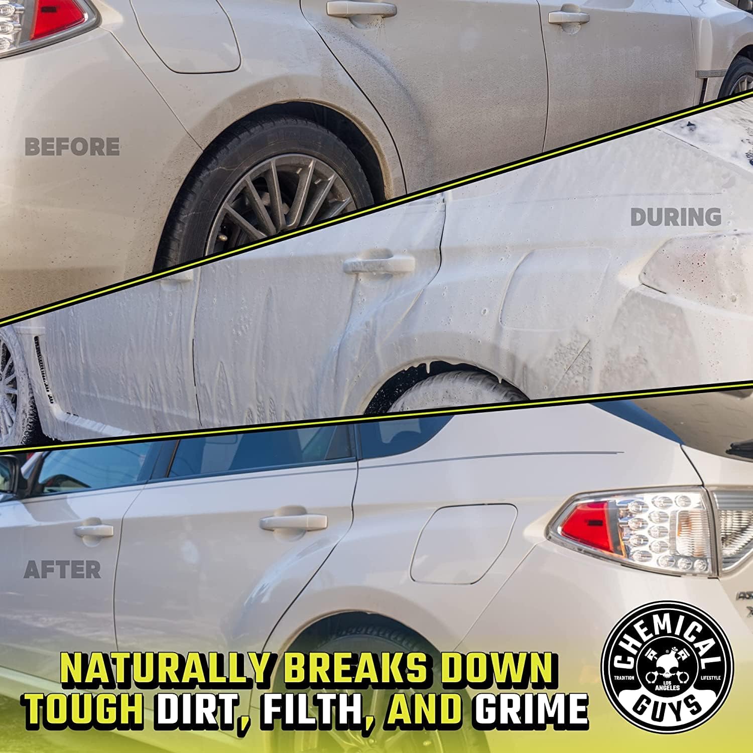 Chemical Guys CWS_301_16BK Car Wash Detailing Bucket, Mitt & Accessories Bundle (6 Items) Featuring Citrus Wash & Gloss Foaming Car Wash Soap, 16 oz, Works on Cars, Trucks, SUVs, RVs & More