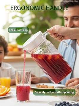 Acrylic Transparent Water Jugs Striped Pitcher with Lid 500ML