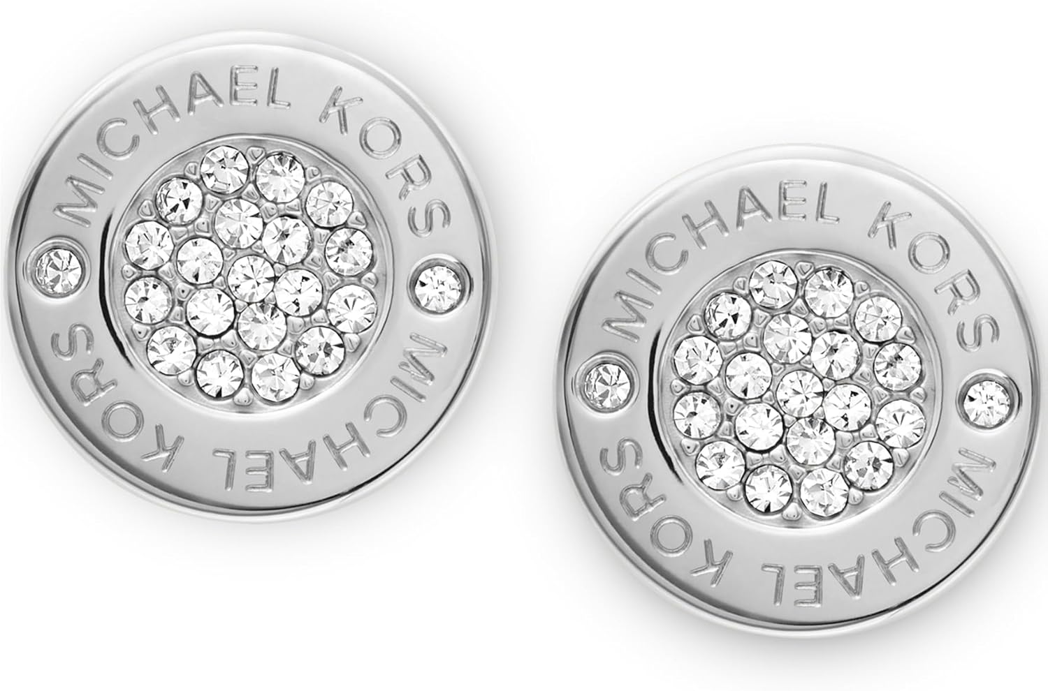 Michael Kors Silver-Tone Stud Earrings or Drop Earrings for Women; Stainless Steel Earrings; Jewelry for Women - Image 2