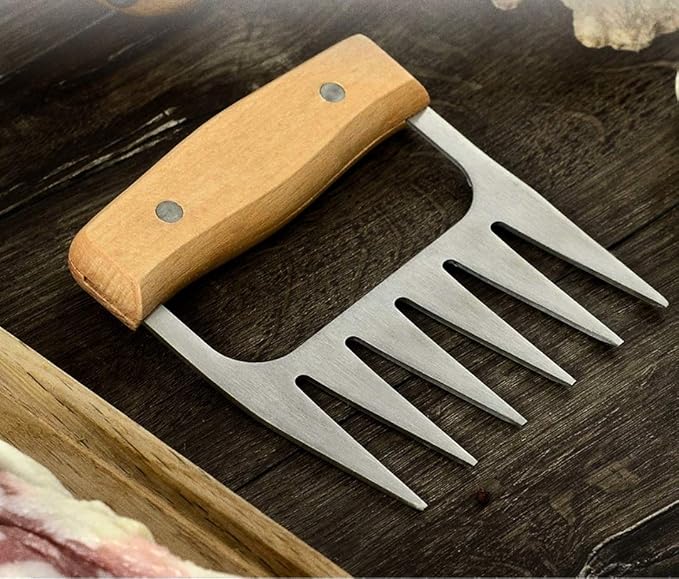 Garras Desmenuzadoras de Carne BBQ - Mango de Madera y Acero Inoxidable miniatura 5