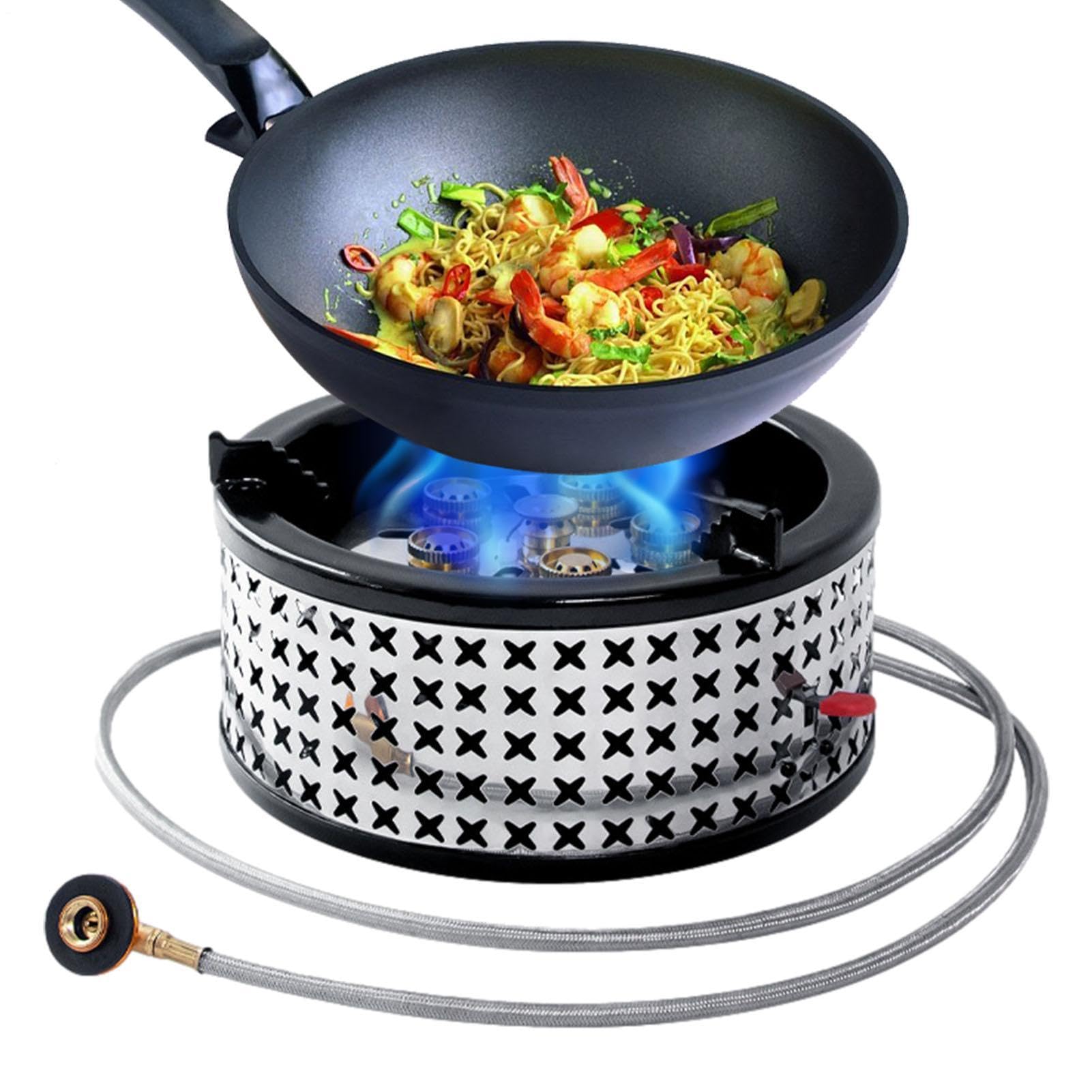 Réchaud De Camping Portable – Réchaud De Camping Coupe-vent À Brûleur À Gaz