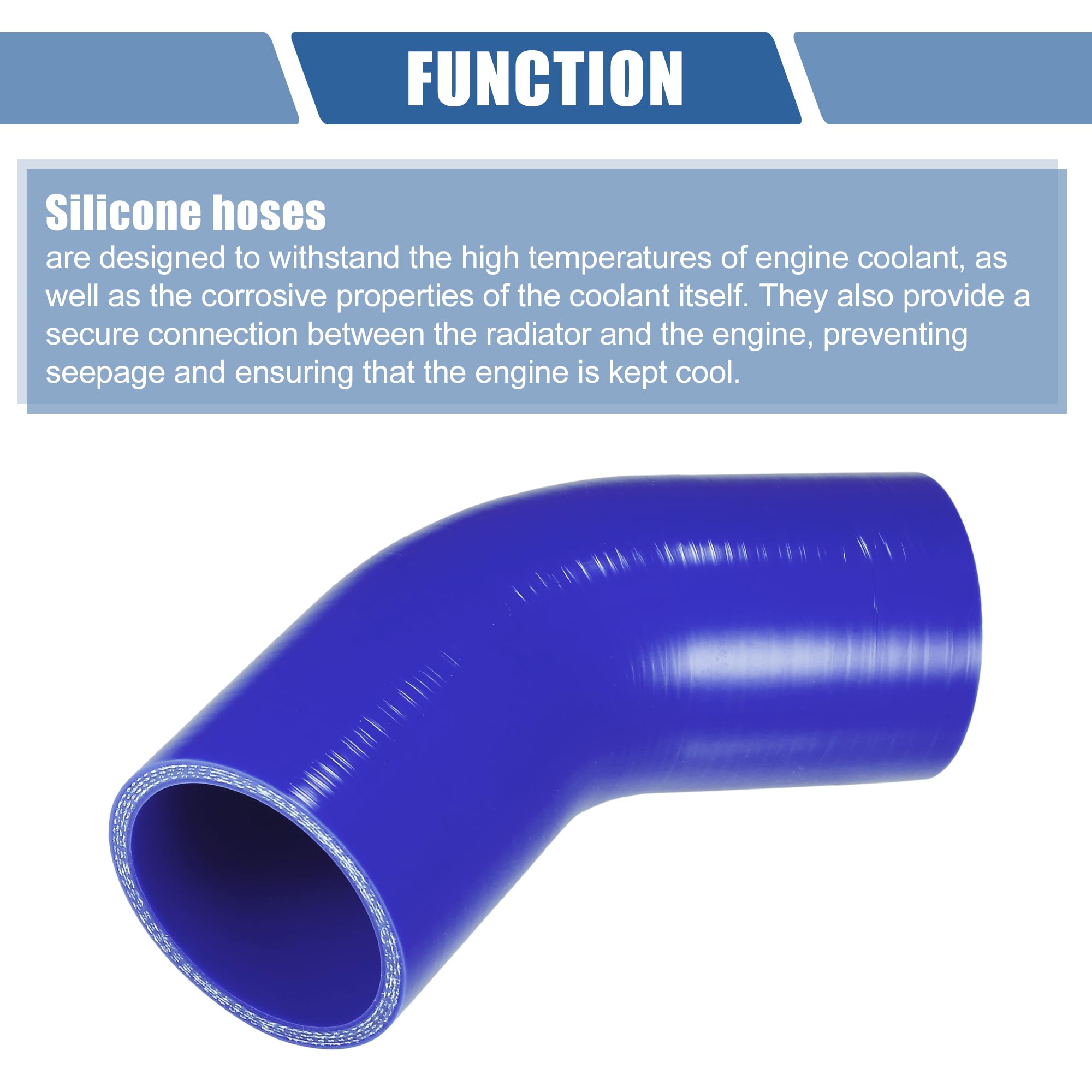 Manguera De Silicona Azul 12mm ID 120mm Longitud 135° | Universal Para Refrigerante De Coche | Resistente -60°C A 300°C
