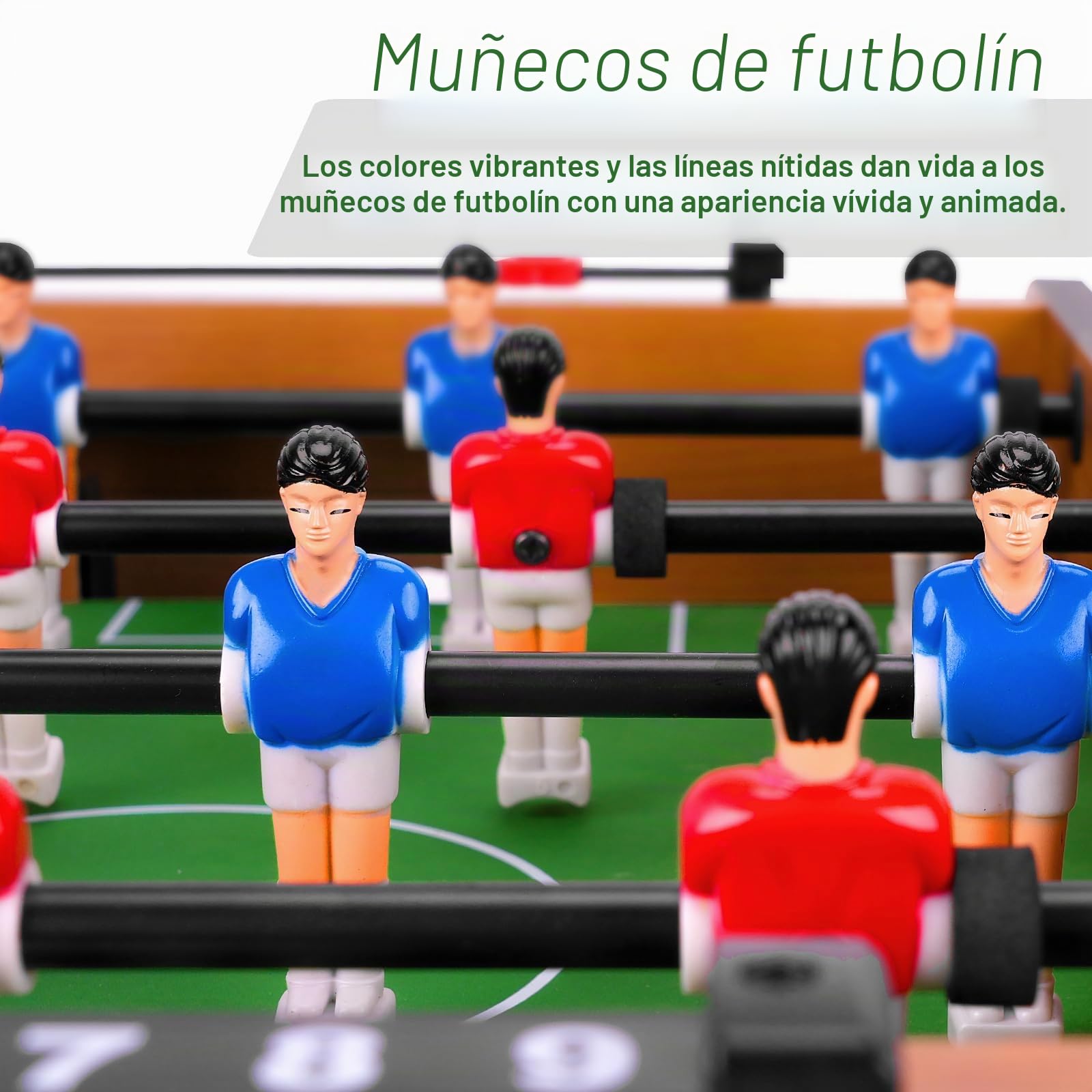 WIN.MAX Mini Mesa de Futbolín (Actualización), Mesa de Juego de Fútbol/Futbolin Ligera Portátil para Niños, Fácil de Montar y Almacenar, 51 x 31 x 10 cm