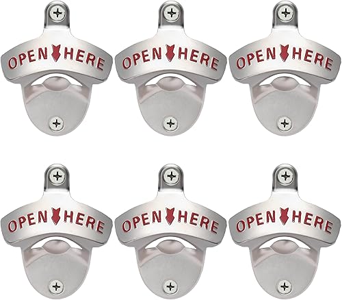 Miniatura 8 de Abrebotellas de bronce antiguo montado en la pared abrebotellas de cerveza montado en la parte superior para regalos Bronce antiguo,Plateado