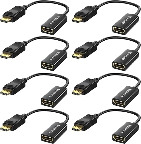 Adaptador DisplayPort a HDMI 4K, alta velocidad (1440P 60Hz, 1080P 120Hz) Cable DP a HDMI unidireccional compatible con Dell, HP, Insignia, Samsung,