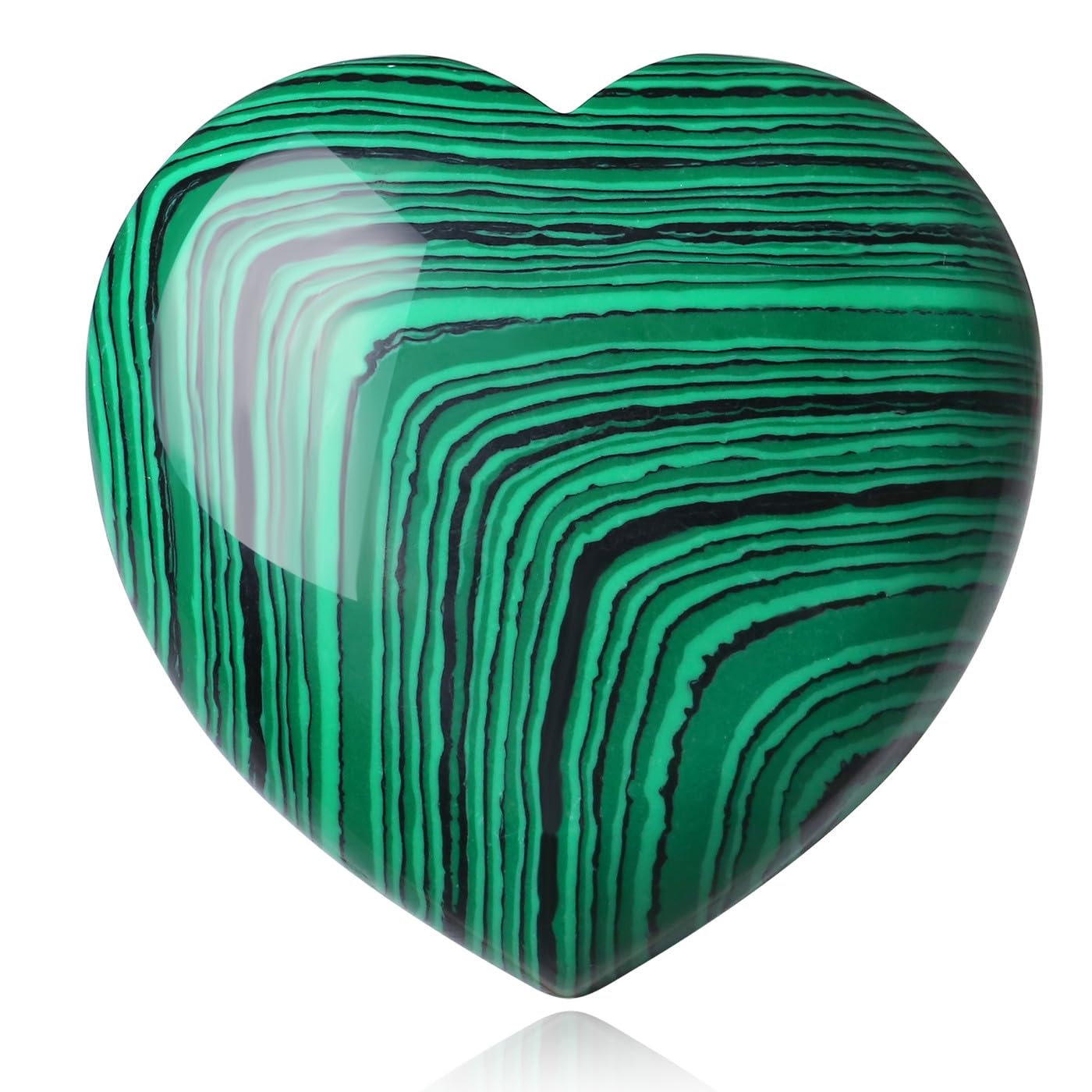 60 mm Malachite Crystals Natural Heart Stone Crystal Gifts | Love Reiki Polished Gemstones Meditation Crystal Gifts for Chirstmas Valentines Mothers Day Spiritual Gifts for... - Image 4