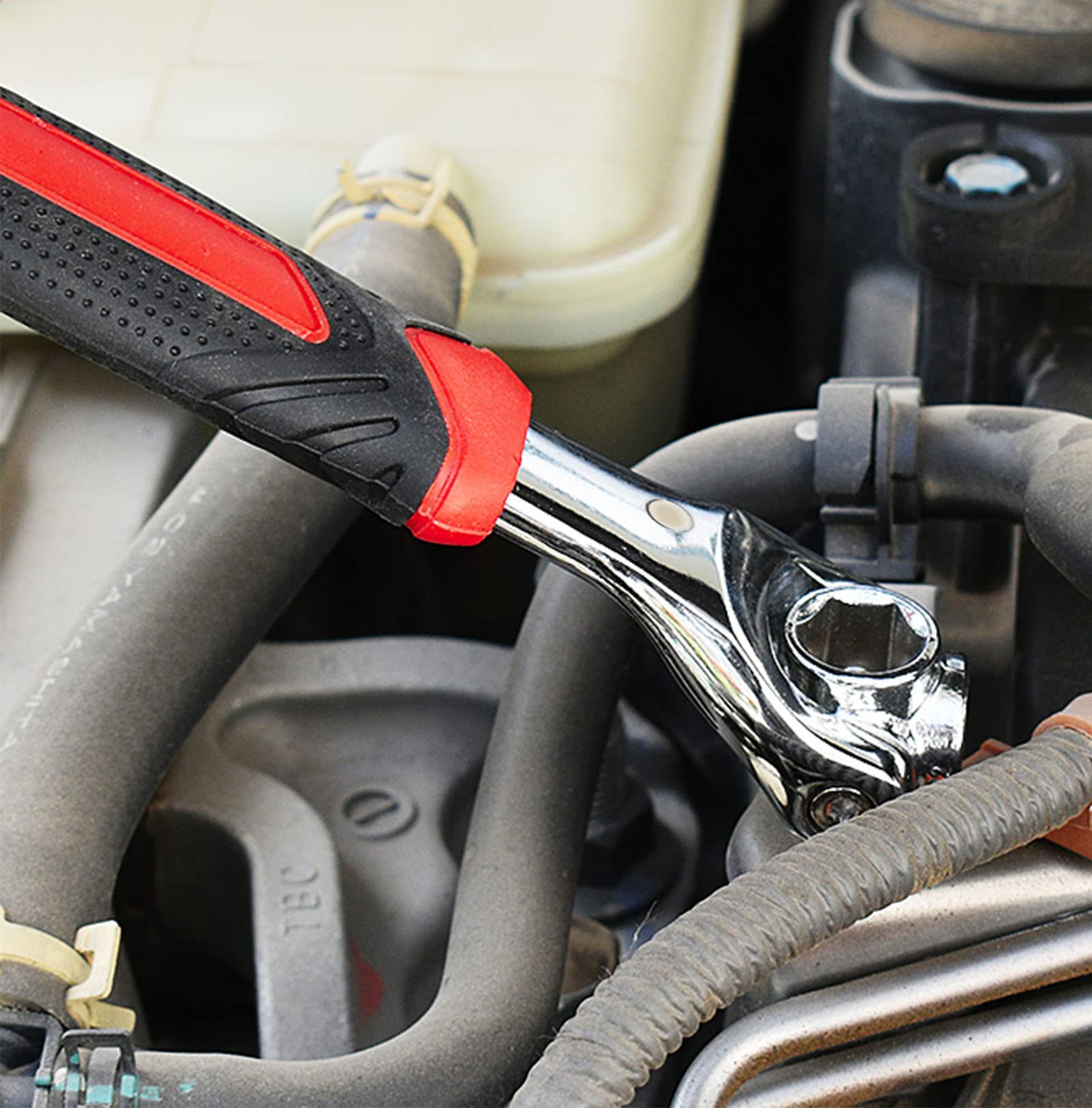 Maizoon 8-in-1 Multifunktionaler Steckschlüssel – Magnetisch, 360° Drehbar, Für Auto & Haus, Cr-V Stahl