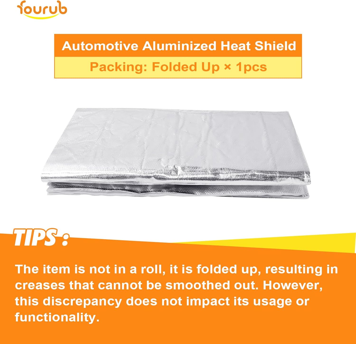 Automotive Aluminized Heat Shield Up to 2280°F High Temp Thermal Barrier Fiber (None Adhesive Backed-1/4" x 36" x 24")