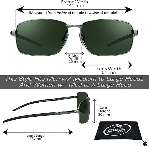 Miniatura 3 de proSPORT Gafas de sol bifocales polarizadas para hombres y mujeres, pesca antideslumbrante de metal