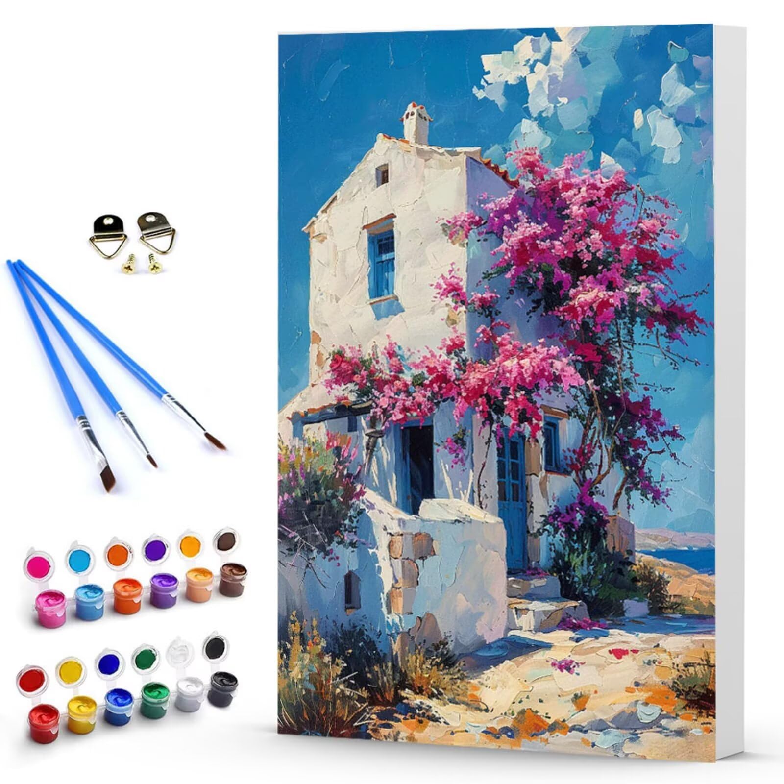 Viart Dipingere Con I Numeri Per Adulti – Kit Floreale 30,5x40,6 Cm – Tela E Colori Inclusi