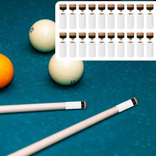 Miniatura 3 de PEUTIER 20 juegos de puntas de taco de billar, puntas de taco de billar atornilladas, casquillos de repuesto de 0.472 pulgadas con puntas de palo de