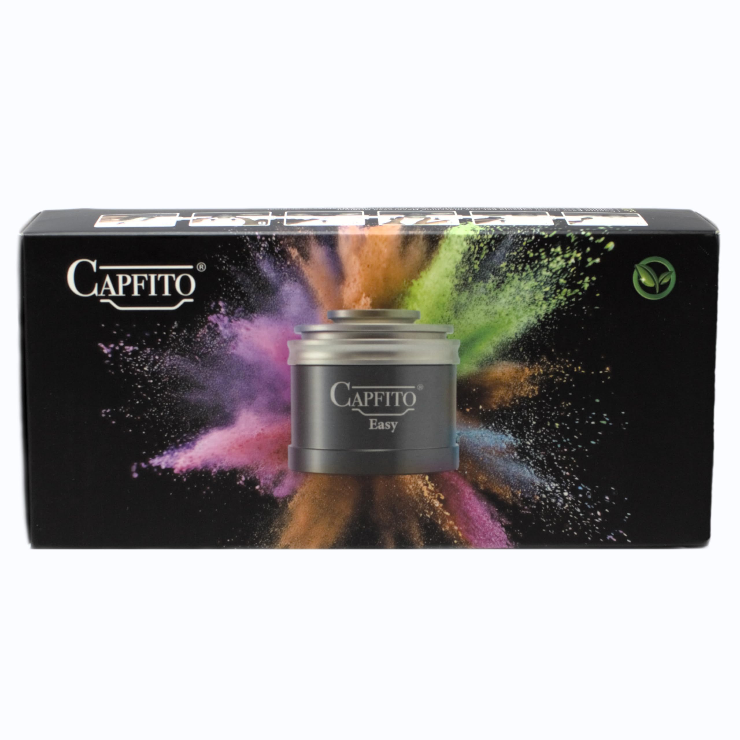 Easy Kit, Cápsula Reutilizable Máquinas Compatible para Nespresso (Original), [1 Capfito Easy + 4 Cápsulas de polipropileno Reutilizables +100 Discos Aluminio] (Gris)