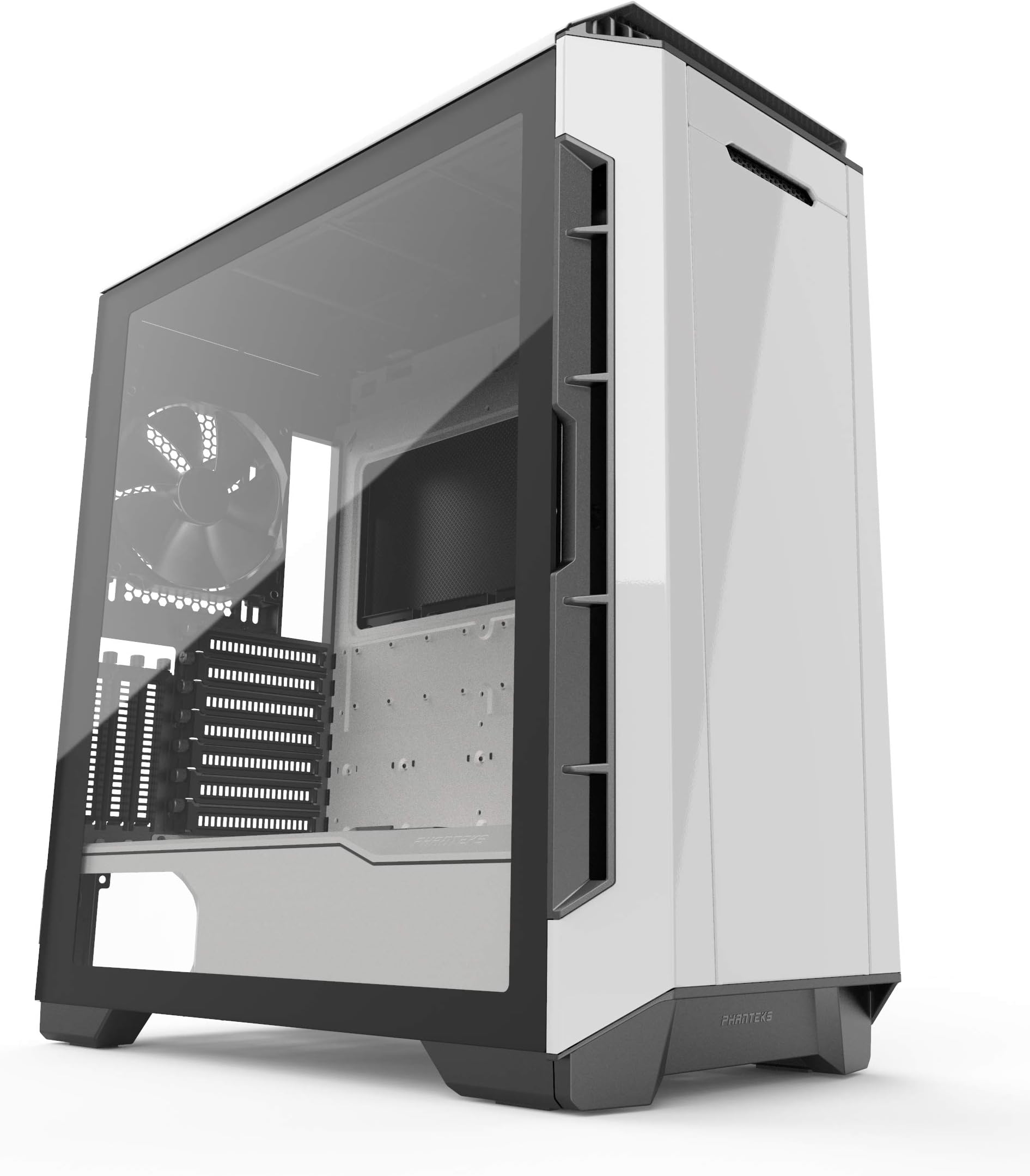Phanteks (PH-EC600PSTG_WT01) Eclipse P600S Hybrid Silent and Performance ATX Chassis -Tempered Glass, Fabric Filter, Dual System Support, PWM hub, Sound dampening Panels, Glacier White