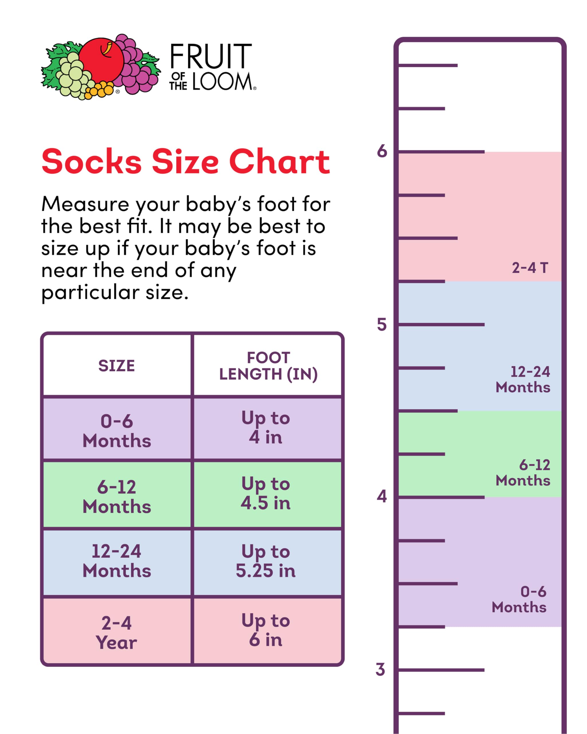 Fruit of the Loom Grow & Fit Flex Zones - Confezione da 22 calzini elasticizzati per ragazze e ragazzi