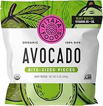 Pitaya Foods - Frozen Organic Avocado Bite-Sized Pieces, Pre-Packaged Frozen Fruit, No Added Sugar or Preservatives, Good Source of Vitamin B5 & B6, 100% Fruit, Organic, Non-GMO (12 oz)