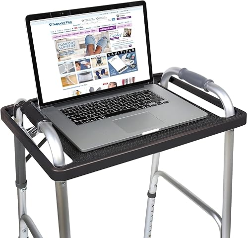 Miniatura 5 de Support Plus Bandeja para caminante, bandeja de mesa de movilidad para caminante, tapete antideslizante para andador, tapete de accesorios para