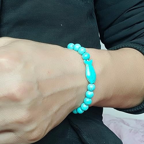 Miniatura 25 de Turquoise Bracelets For Women Balance Energy Gem Bracelet, Unisex Bracelet, Blue Yoga Bracelet Chakra Bracelet For Women Gift (cross)