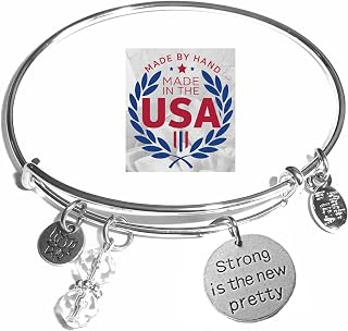 Hidden Hollow Beads Women's Expandable Charm Bangle Bracelet Handmade USA Stainless Steel Wire Adjustable Gift Jewelry