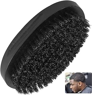 360 Curved Medium Wave Brush with Firm Boar Bristles for Cultivating Waves, Wolfing and Beards - Great Gift for Men