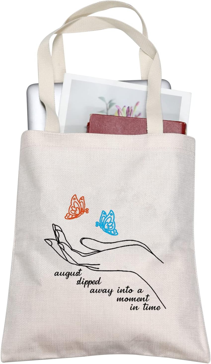 TOBGBE Album Makeup Bag Singer Fans Music Lover Gift Song Lyrics Gift Album Inspired Gift, Off-white