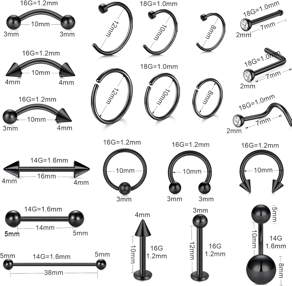 Piercing Tools Pinzetten Klammern Zange Zunge Bauch Septum Nase Lip Ear
