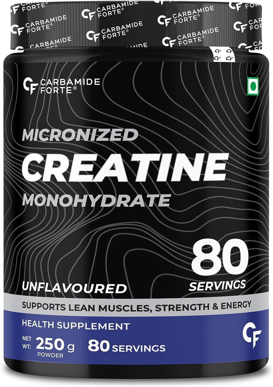 Carbamide Forte Creatine Powder | Creatine Mono Hydrate | Micronized Creatine Monohydrate 250g Unflavoured for Lean Muscle, Strength & Energy | Gym Supplements For Men - 250g