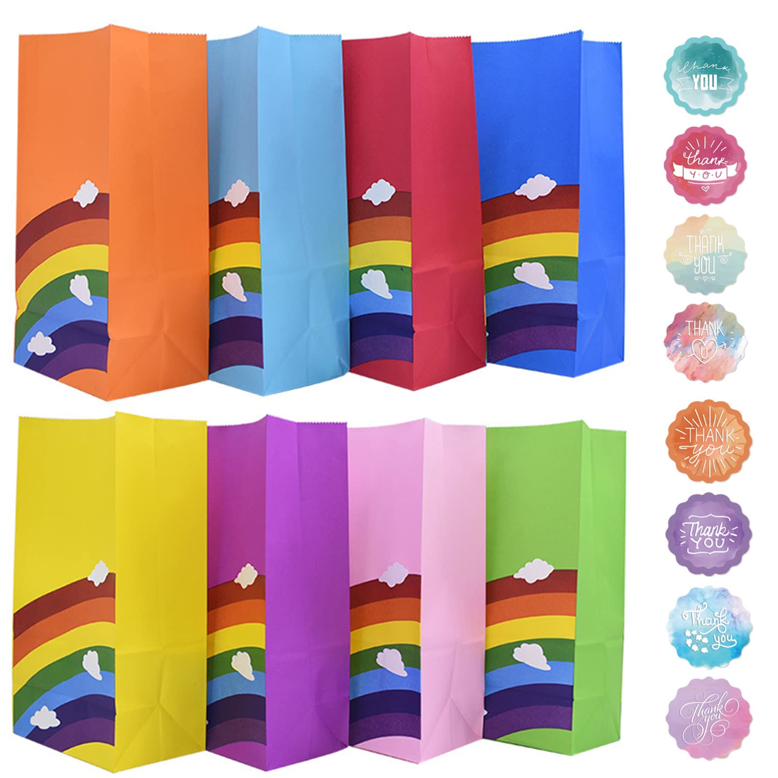 Sacchetti Regalo Di Carta Colorati - Confezione Da 40 Pezzi Con 72 Adesivi | Per Feste E Occasioni Speciali - Foto 8