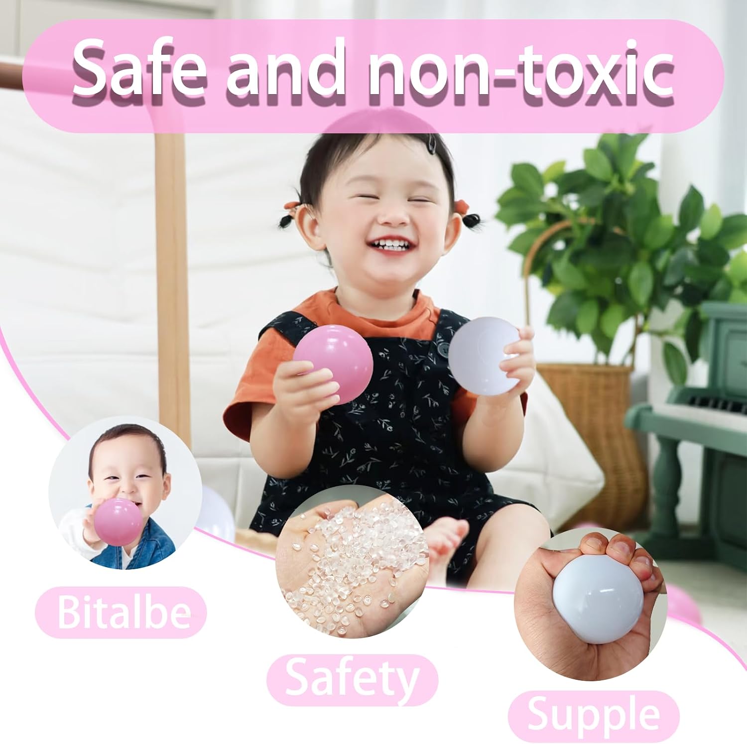 VivaVolt Ball Pit Balls for Toddles, Baby, Kids, 100/200/500 Count
