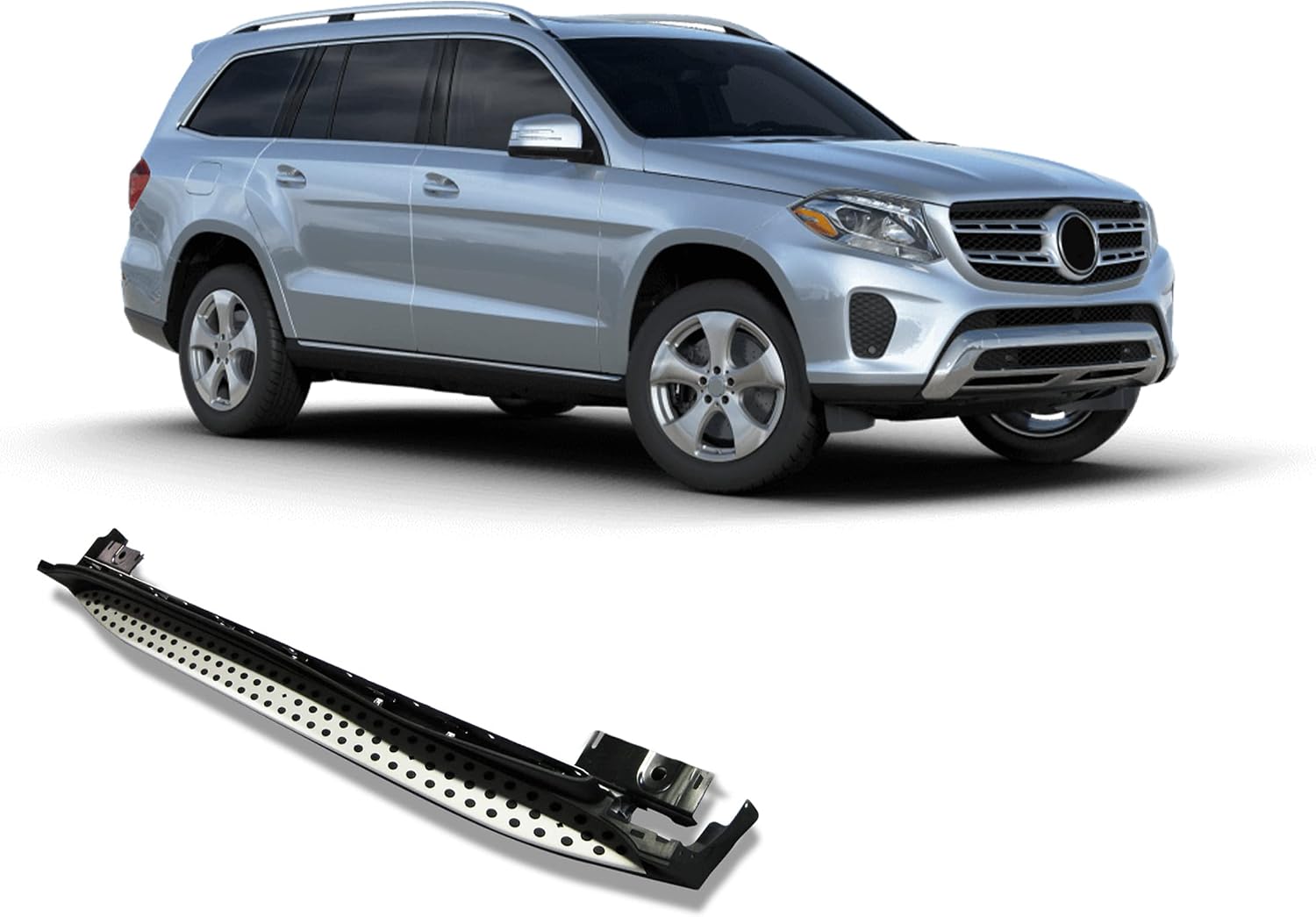 Black Horse Off Road OEM Replica Running Boards Aluminum Compatible with 2017-2019 Mercedes-Benz GLS450|2017-2019 Mercedes-Benz GLS550-RMWGL-13