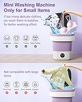 Vista 7 de 16L Portable Washing Machine, Foldable Small Washer with Spin Basket Laundry Machine, 3 Cleaning Modes Suitable for Underwear Baby Small Clothes