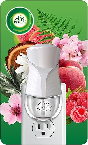 Air Wick Plug in Calentador de aceite perfumado, blanco, 1 unidad, aceites esenciales, ambientador