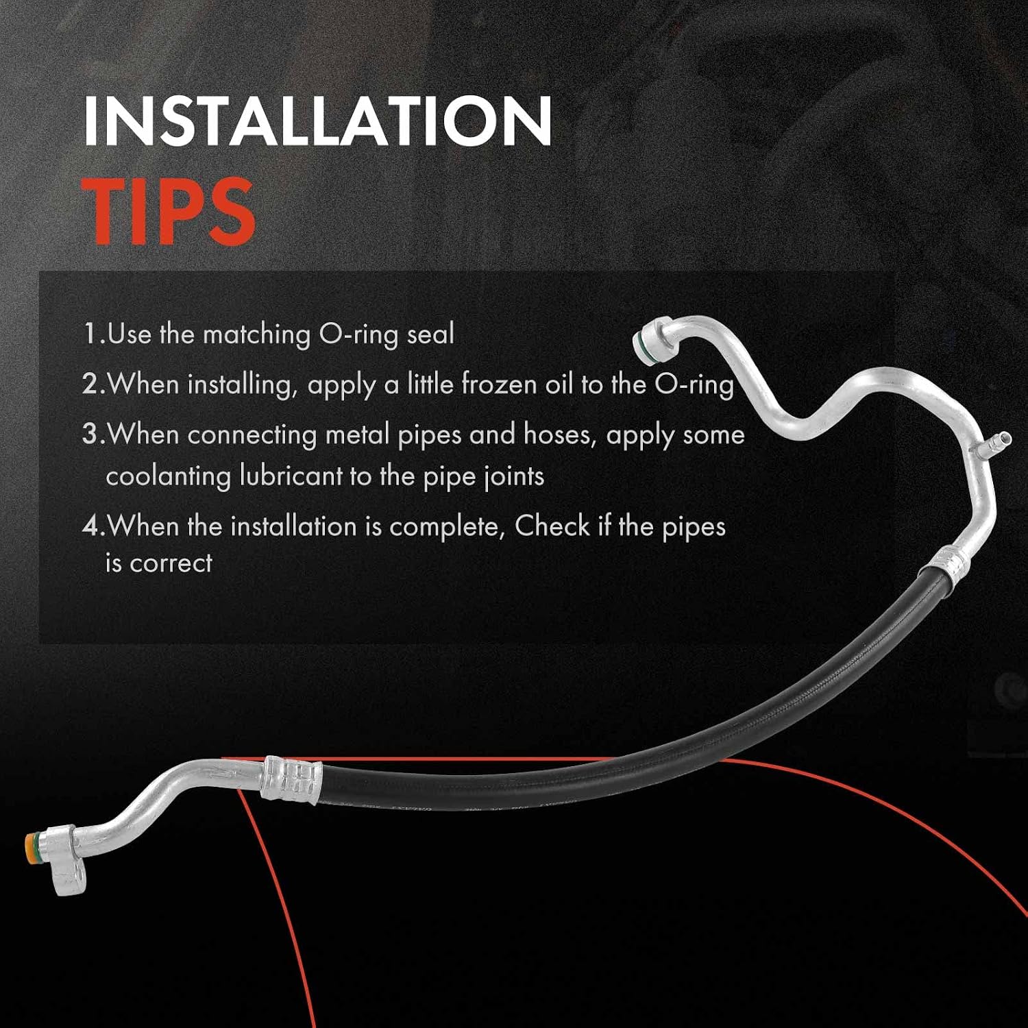 A-Premium A/C Suction Line Hose Assembly Compatible with BMW F10 535d, 535d xDrive 2014-2016, G11 740Ld xDrive 2015, 3.0L, Compressor to Evap