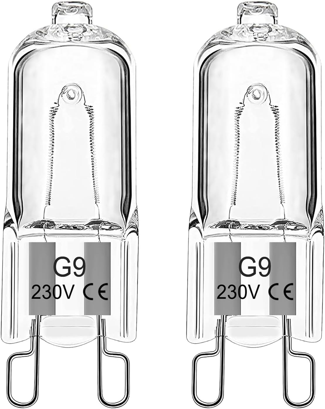 G9 Oven Lamp 40 W 230 V Halogen G9 Oven Lamp for AEG/Neff/Zanussi/Smeg/Bosch Ovens, Microwave Applications, 300 Degree C Heat Resistant Bulbs, Pack of 2