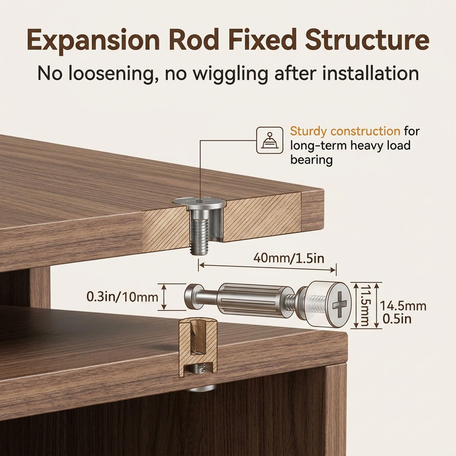 Supporto Audio, Mobile Stereo in Legno a 4 Ripiani con cassetto e Piedini ammortizzanti per Ufficio Domestico e Home Theater | Walnut