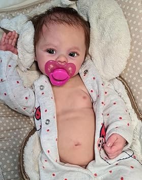 Anano Reborn Baby Dolls Full Body-18 in Realistic Baby Doll Newborn Boy, Lifelike Babys Doll, Real Life Babys Full Body Reborn Dolls New Born with Accessories