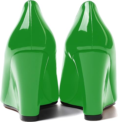 Miniatura 4 de WAYDERNS Zapatos de tacón alto con cuña y puntera abierta para mujer, de 3.3 pulgadas