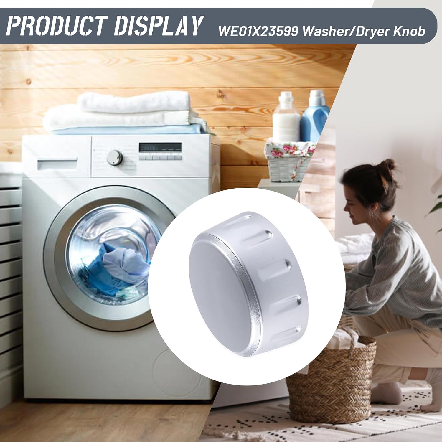 WE01X23599 Replacement Knob/Washing Machine knob,for GE Washer Knob WH11X20875（1Pcs）