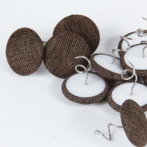 Vista 18 de 24 tachuelas de tapicería, alfileres de techo cubiertos de tela, botones giratorios para sofá, soportes de sillón, fundas para reposabrazos, faldas