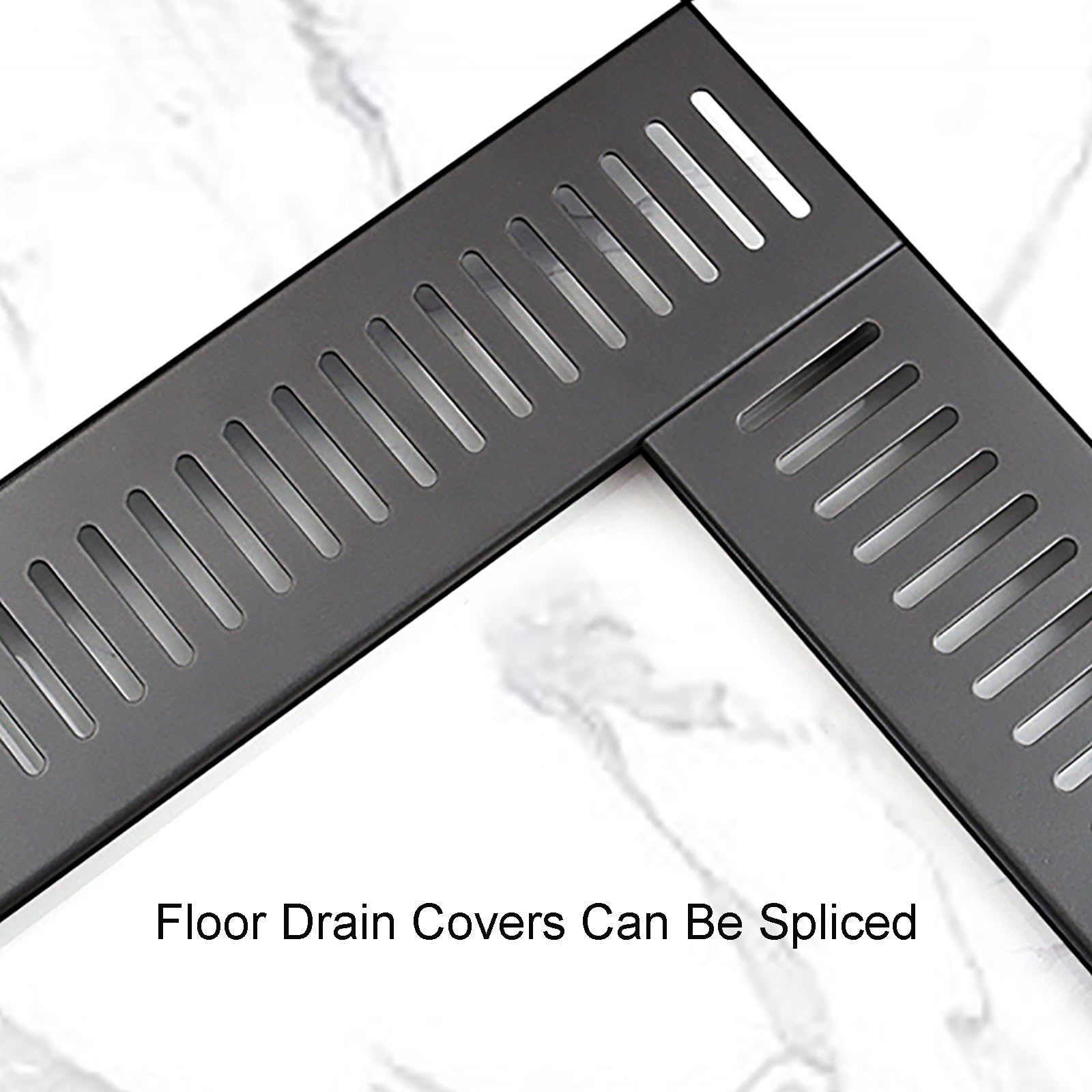 Rejilla Desague de Acero Inoxidable, Rejilla Sumidero Rectangular, Disponible en Varios Tamaños, Apta para Cuartos de Ducha, Baños y Piscinas(80 cm/31.5 in)