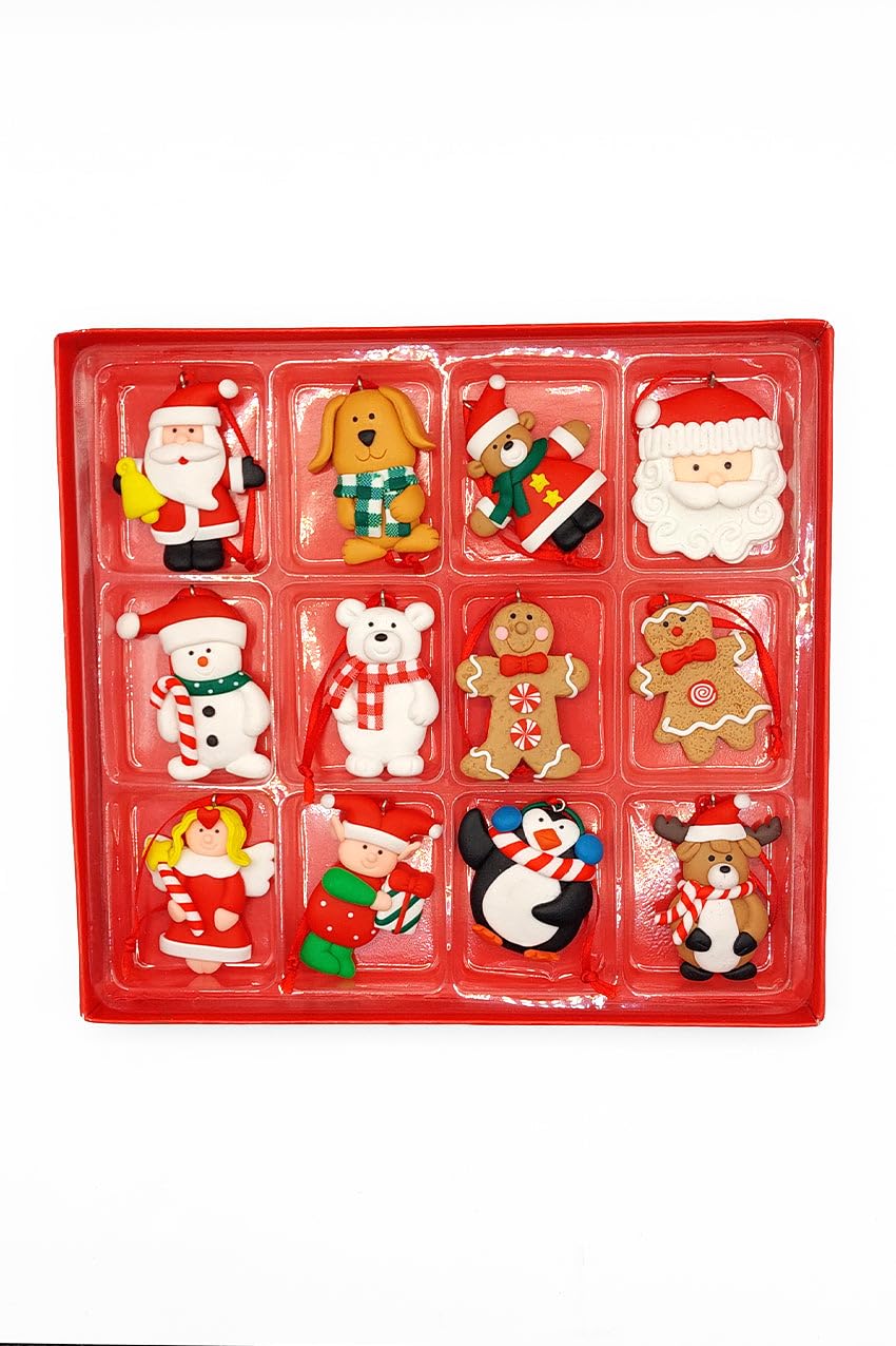 Décorations de Noël pain d'épices Wizardi F07-N2-2-W2597 (Lot de 12)