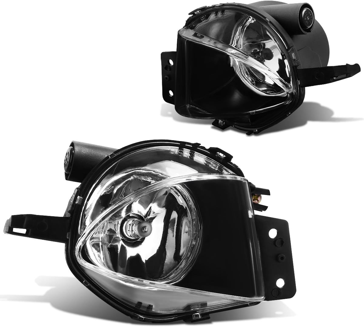 DNA MOTORING FL-ZTL-112-SM Front Bumper Fog Light Driver & Passenger Side Enhance visibility [Compatible with 07-08 BMW 328i 328xi / 2006 325i]