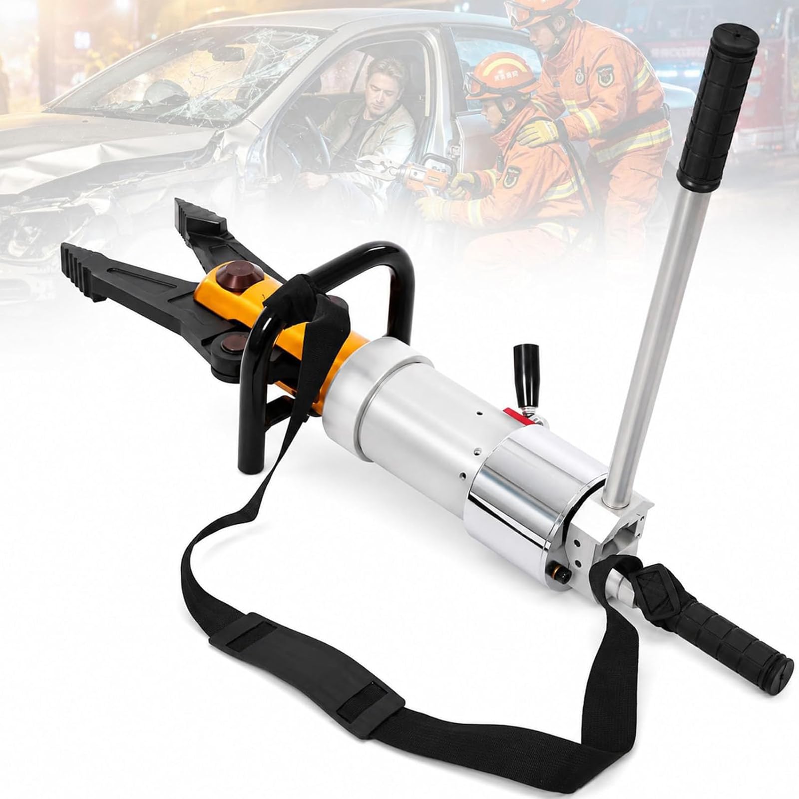 LQQYJSM Integral Portable Hydraulic Spreader Stretching Pliers Cutter Hydraulic Expander, 18t Spreader Cutter, 160mm Max Opening, 63mpa Pressure for Emergency Rescue, Metal Cutting Woodencasepacking