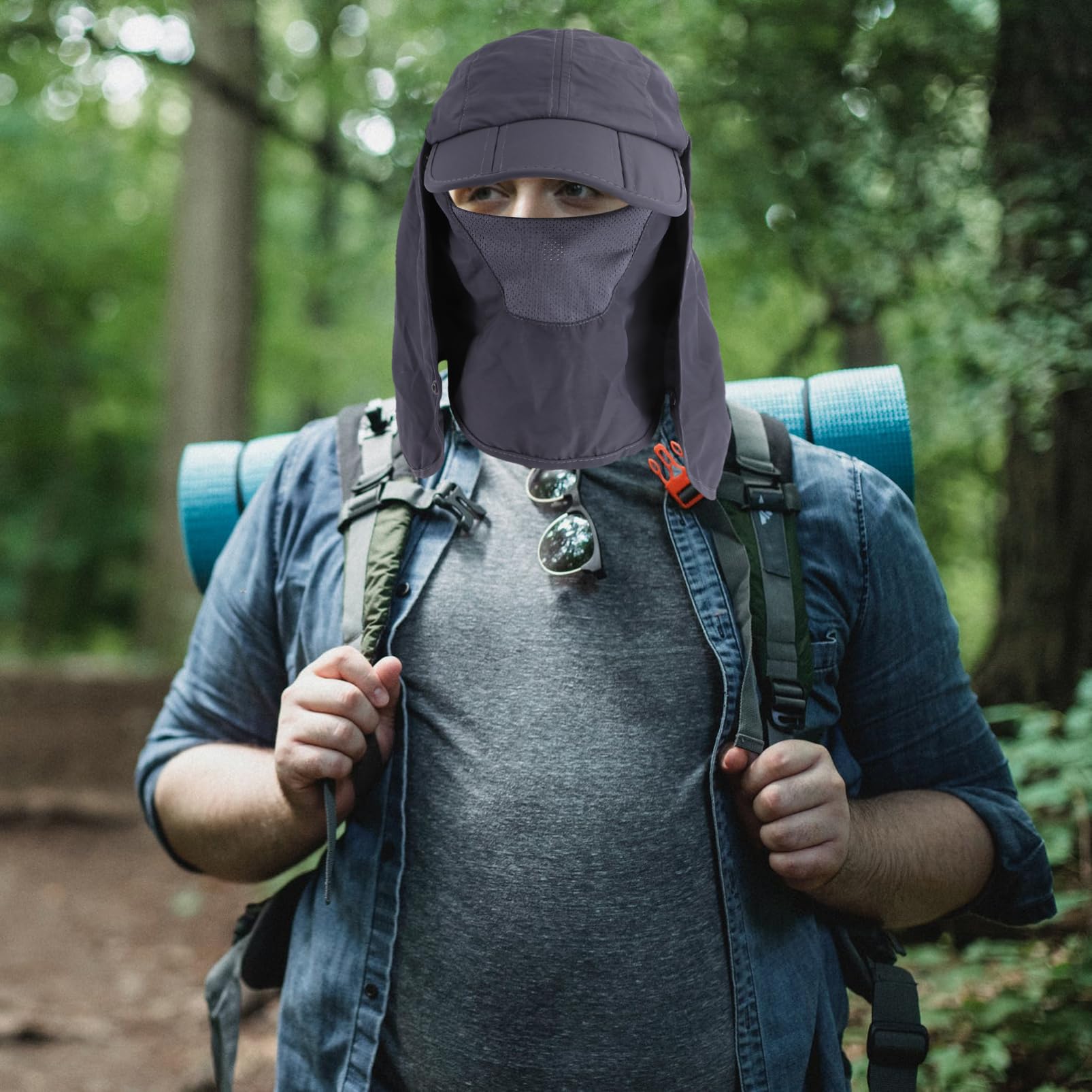 SOIMISS 3st Gesichtsschutzmaske Zum Angeln Sonnenärmel Strand Sonnenhut Mit Fächer Sonnenschutzhut Sonnenhüte Sonnenhut Mit Solarventilator Visier Sportliche Sonnenblende Kappe Dark Grey
