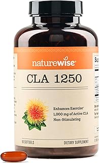 NatureWise CLA 1250 Support Exercise Naturally (1-Month Supply), Support Fitness goals, Supports healthy energy levels. (90 Count)