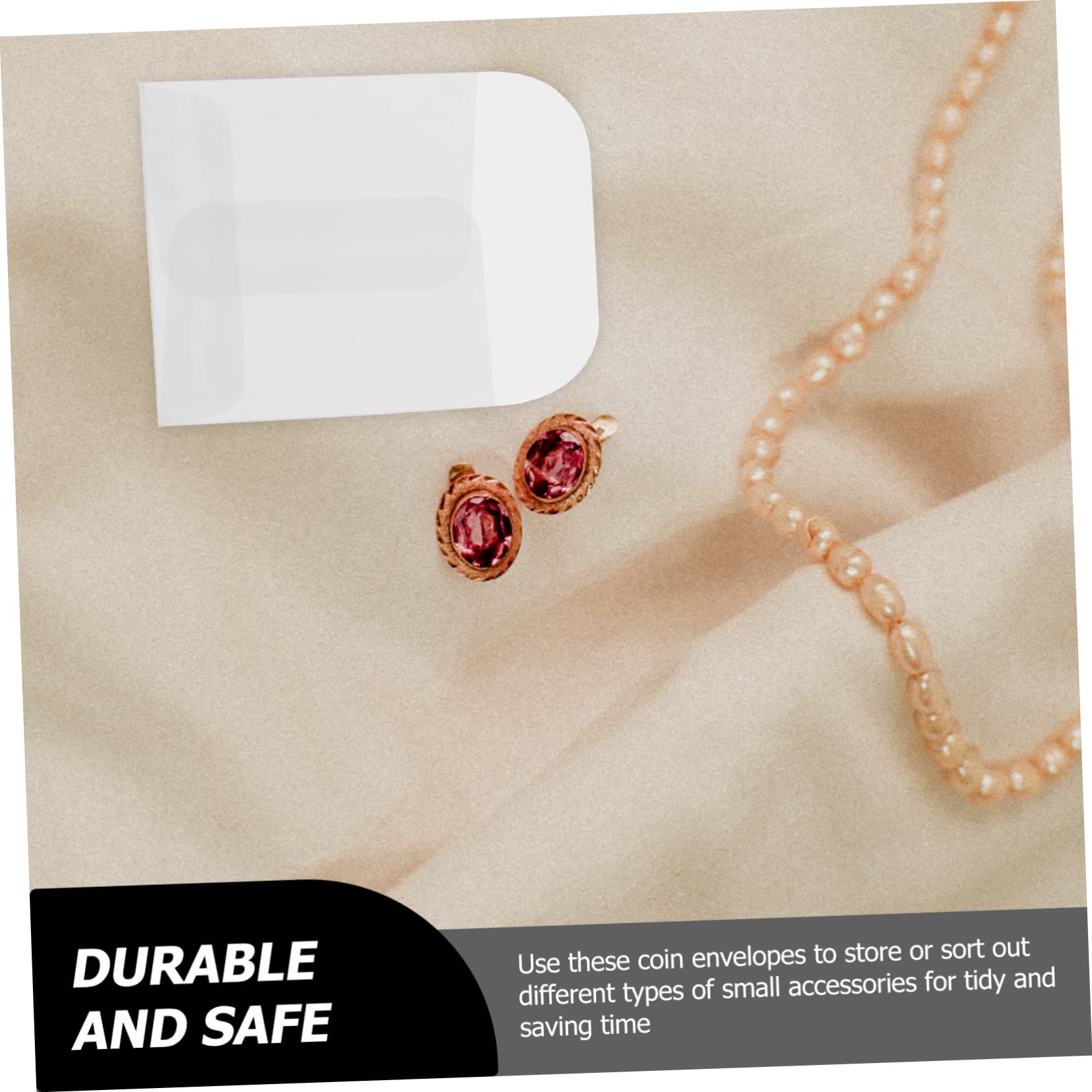 Lurrose Lot De 5 Sachets En Cellophane Petites Enveloppes À Étiquettes Pour Organiser De Petits Articles À Emballer 50 Pièces X 5
